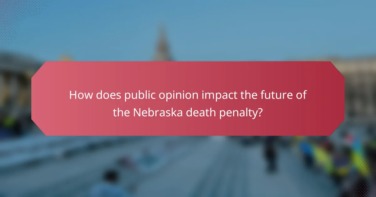 How does public opinion impact the future of the Nebraska death penalty?