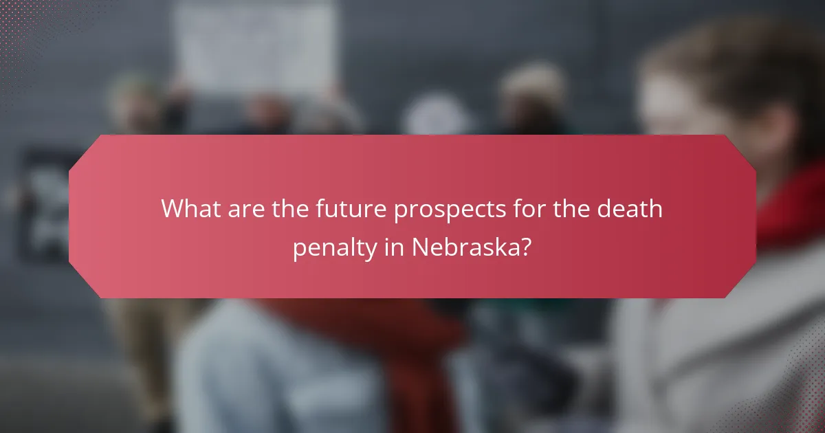 What are the future prospects for the death penalty in Nebraska?