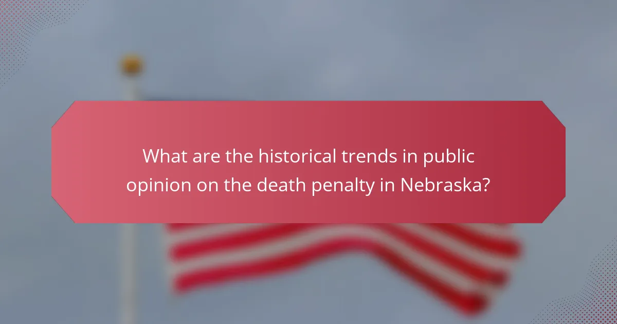 What are the historical trends in public opinion on the death penalty in Nebraska?