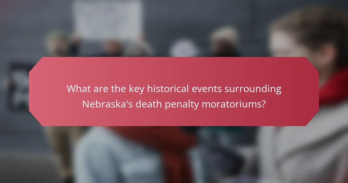 What are the key historical events surrounding Nebraska's death penalty moratoriums?