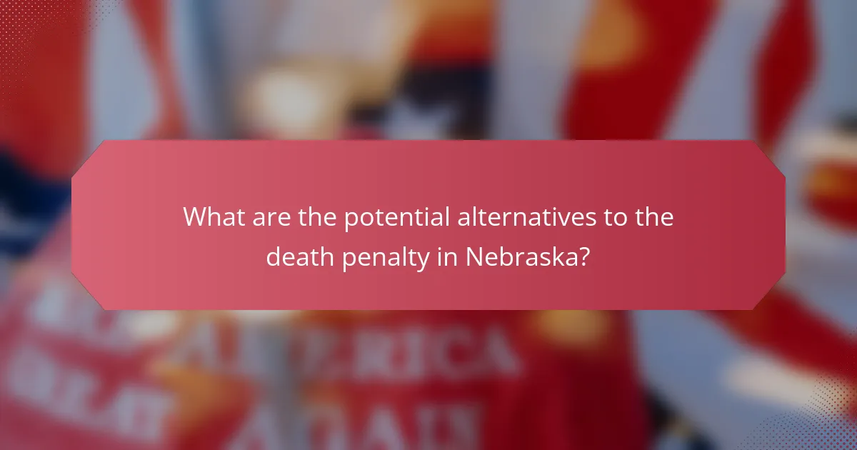 What are the potential alternatives to the death penalty in Nebraska?