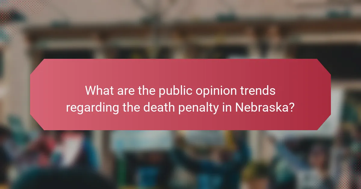 What are the public opinion trends regarding the death penalty in Nebraska?