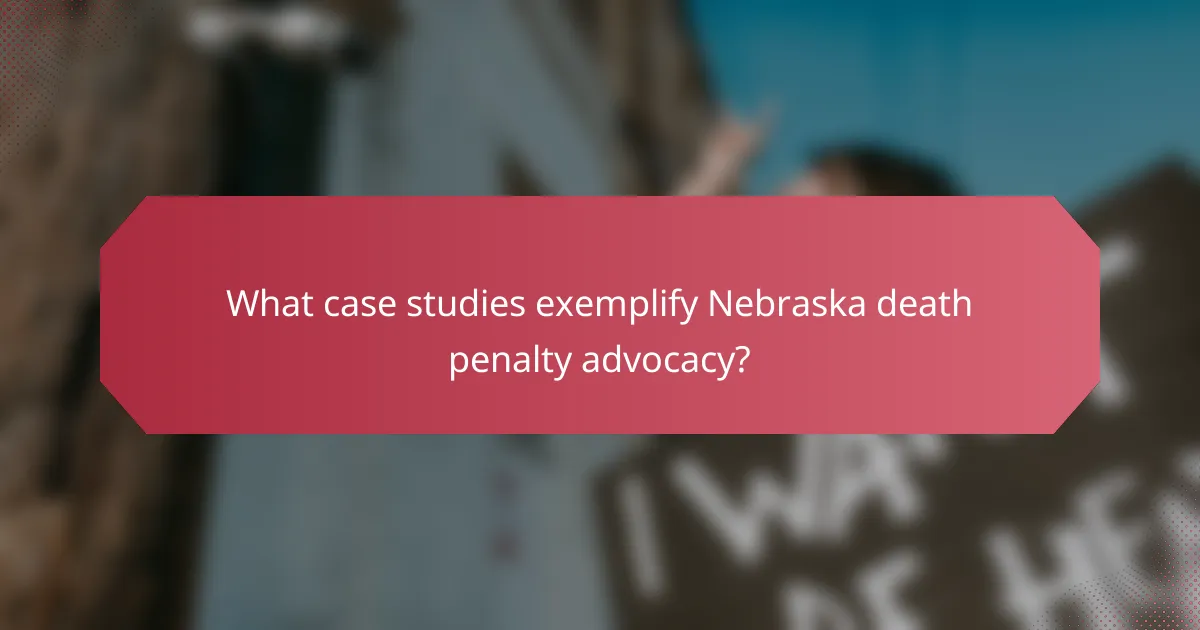 What case studies exemplify Nebraska death penalty advocacy?