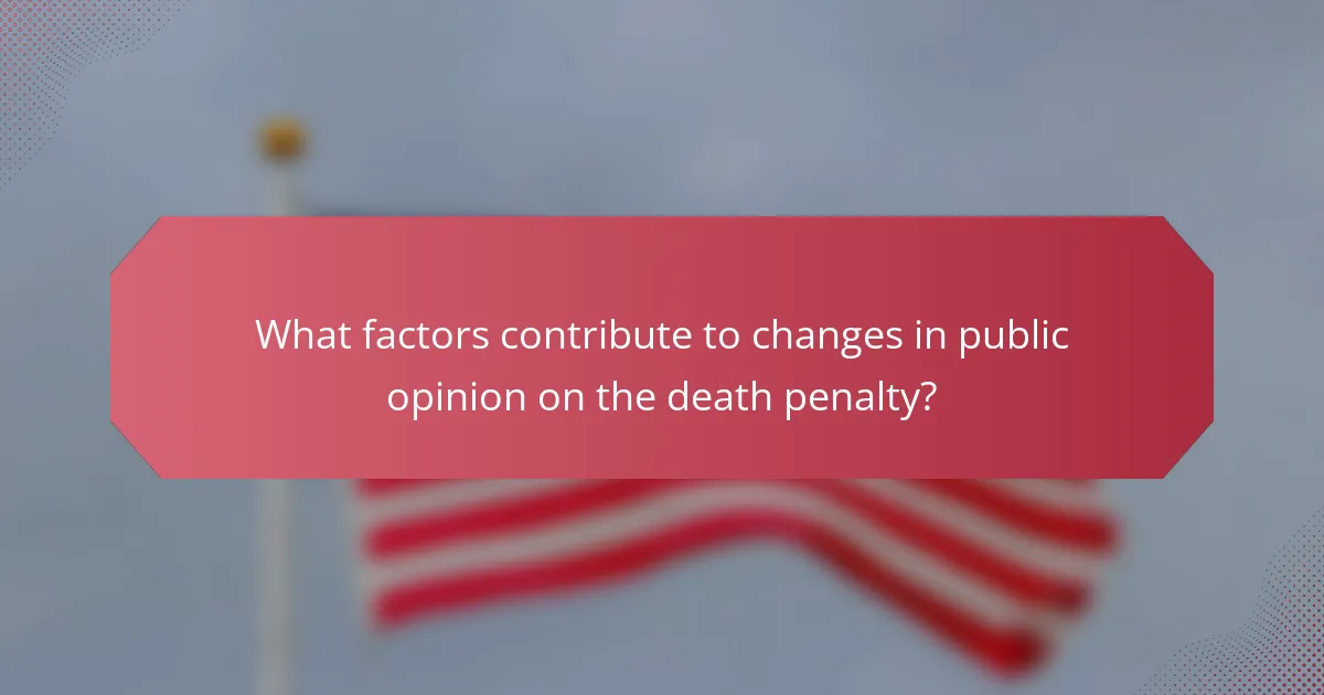What factors contribute to changes in public opinion on the death penalty?