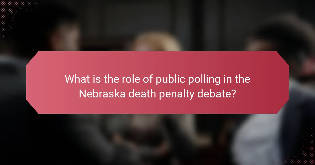 What is the role of public polling in the Nebraska death penalty debate?